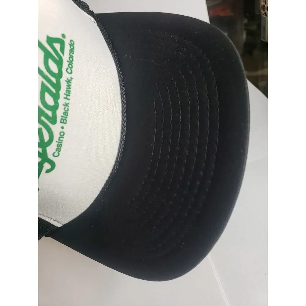 VTG Fitzgeralds Casino Hat Cap Snap Back Mesh Trucker Black Hawk Colorado 90s
